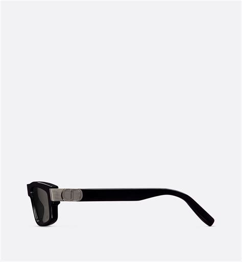 CD Icon S2I Black Rectangular Sunglasses 